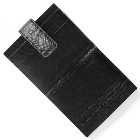 Prada Card Case Saffiano Black QME - Picture 4 of 5